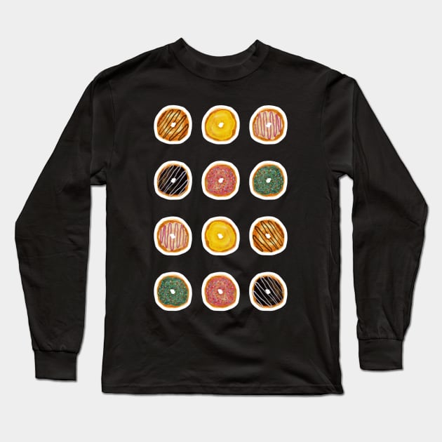 Yummy Donuts Long Sleeve T-Shirt by krimons